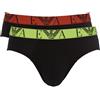 Emporio Armani Men's 2-Pack Bold Monogram Brief Slip Boxer, Black/Black, L (Pacco da 2) Uomini