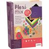 GLOREX 6 2245 031 - Creativ Maxi Mix di gommapiuma, mix artigianale composto da 400 parti, con piastre di gommapiuma, numeri e lettere, Rocailles, occhietti e colla artigianale