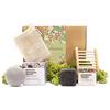 Enooso - Gift Box con 4 prodotti regali Beauty - Shampoo Solido Purificante, Docciaschiuma Cocco e Monoi + Sacchetta in cotone e Poggia sapone | Set Regalo made in Italy | ecosostenibile vegan