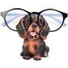KWQBHW Supporto per occhiali per cani carino in resina a forma di animale supporto per occhiali da vista divertente cucciolo statua occhiali da sole display per casa ufficio scrivania decorazione