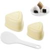 NCOALE Stampo Onigiri, Set di 3 Pezzi Forma Triangolare Onigiri Stampi con Cucchiaio di Riso, Sushi Stampo Antiaderente, Strumenti per Sushi Onigiri Mold