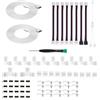 Amefil 94pcs 4pin10mm LED connettore terminale giunzione L T tipo kit adattatore, tra cui 8 accessori striscia Led per 4pin10mm RGB striscia LED 5050 connettore ponticello.