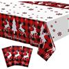Generic Tovaglia di Natale,Tovaglie Festa Natale 137 x 274 cm Copritavola in Plastica in Tema Natale per Feste di Compleanni per Bambini, Scuola, Feste, Festival Vari
