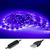 BAOMING Luce UV LED Strip 3M USB Powered Black Light DC5V 12W Flessibile Blacklight Strip Lights, Non Impermeabile, Decorazione per TV, Camera da letto, Party