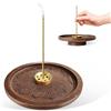 W Rxkiocs Porta Incenso Bruciatore Incenso Porta Incenso per Bastoncini Bruciaincenso a loto in legno Bruciaincenso a nove fori per la stanza della meditazione e dello yoga