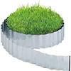 Relaxdays Recinto per Prato e Aiuole, Bordo, Sponda per Giardino Antiradice, HL 16 cm x 12 m, Ferro Zincato, Argentato