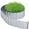 Relaxdays Recinto per Prato e Aiuole, Bordo, Sponda per Giardino Antiradice, HL 16 cm x 8 m, in Ferro Zincato, Argentato