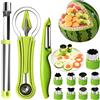 RosyFate Taglia Anguria, RosyFate 14 pz Set di utensili intaglio frutta, Taglia Anguria a Palline, Paletta per Frutta, Levatorsolo per Mele, Pelapatate, Taglia Melone er Insalate di Frutta Fai Da Te