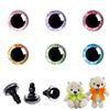 MUCUNNIA 120 Pezzi 12mm Occhi di Sicurezza in Plastica Glitter per Amigurumi Occhi di Bambola Rotondi Artigianali all'Uncinetto con Rondelle Occhi di Animali di Peluche per Fai da Te
