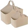 DRW Set di 2 portariviste in ecopelle serpente in crema 35 x 34 x 40 cm e 25 x 18 x 30 cm