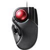 エレコム(ELECOM) ELECOM HUGE Trackball Mouse, cablato, azionato con dito, funzione a 8 pulsanti, poggiapolsi attaccato, 52 mm palla rossa liscia Windows11, macOS (M-HT1URBK)