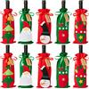 THE TWIDDLERS - 10 sacchetti regalo per vino, copribottiglie con coulisse e cartellini regalo, decorazioni riutilizzabili per feste natalizie - 5 diversi design