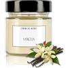 CERERIA DEL ROSSO Candela Profumata Cera di Soia 100% Naturale Aromaterapia Profumo Intenso Fino a 40 ore Idea Regalo Occasione Made in Italy Varie Fragranze (Vaniglia)