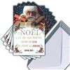 Afie Set di 5 biglietti di auguri natalizi rossi lucidi + 5 buste bianche, formato 14 x 9 cm, Babbo Natale magia, feste di fine anno, regali per bambini piccoli e grandi e piccoli, cuore generosità,