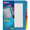 Avery Divisori per raccoglitori in plastica Ultralast a 8 schede, multicolore, 1 set, 24 confezioni (24901)