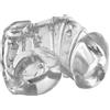 Master Series Detained 2.0 Chastity Cage with Nubs Clear