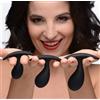 Master Series Dark Droplets 3 Piece Curved Anal Trainer Set Black