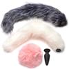 Tailz Snap-On Silicone Anal Plug & 3 Interchangeable Tails
