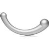Master Series 10X Vibra-Crescent Vibrating Silicone Dual Ended Dildo Silver