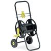 Relaxdays Carrello Avvolgitubo Mobile da 45 m, per Giardini e Balconi, con Guidatubo, 76,5x44x41, Grigio e Giallo
