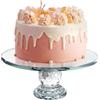 Uten Alzatina per Dolci Vetro, 11 Pollici Alzata per Torta in Vetro Cristallo Trasparente K5, Base Artigianale di Girasole, Forte e Robusto, Per Pasticceria/Dessert, Bordo Tondo Liscio