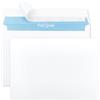 Netuno 50 buste per lettere bianche formato C6 11,4 x 16,2 cm 90g buste commerciali con stampa interna blu senza finestra taglio dritto con strip adesivo buste di carta bianca