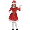 GUIRMA Costume vestito babbo babba natale bambina in ciniglia (5-6 anni)