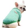 Ducomi Classic Felpa con Polsini e Collo Elasticizzati in Morbido Cotone Felpato per Cani e Gatti - Disponibile in Tutte Le Taglie e Vari Colori Melangiati (Green, L)