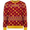 AS Roma Maglione Natale, Unisex-Adulto, Rosso E Giallo, M