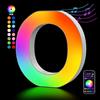 Kangtaixin Lettere Luminoso con USB, APP Controllo Luci LED di Lettera Alfabeto, Figura a Cuore con Luce Colorate RGB per Decorazione e Atmosfera, Luci Notturne Scrivania, Compleanni, Matrimoni, Vetrine - O
