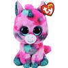 TY - Peluche - Beanie Boos - Unicorno - Gumball - Multicolore - Zampine e Occhioni Azzurro glitter - Il peluche con gli occhi grandi scintillanti - 15 Cm - 36313