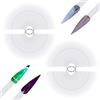 Pinsheng 200 Pezzi Espositore Unghie Ventaglio, Trasparente Espositore Smalto Unghie Dispaly Unghie Finte Colori con Anello per Pratica Nail Art e Decorazione Unghie