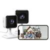 GNCC Telecamera WiFi Interno 1080P, 2 Pezzi Videocamera di Sorveglianza 2.4Ghz WiFi per Bambini, Visione Notturna, Audio Bidirezionale, Notifiche in Tempo Reale del Sensore di Movimento