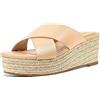 PIZZ ANNU Sandali Donna Estivi Espadrillas Mules Zeppa Scarpe con Tacco Plateau Platform Sandalo Spiaggia Viaggio Open Toe Cross Ciabatte Nudo EU 36