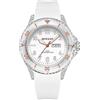 RORIOS Orologio da Uomo e Donna, Quarzo Analogico con Cinturino in Silicone, Luminoso, 5ATM Impermeabile, Casual, Minimalista, Bianco e Rosso