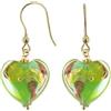 Venetiaurum - Orecchini Cuore Verde 12mm in Vetro Originale di Murano e Argento 925 - Gioiello Made in Italy Certificato