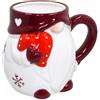 MIJOMA Tazza di Natale - Incantevole tazza in ceramica con design 3D natalizio - perfetta per bevande calde e fredde - 300 ml - tazza da tè tazza da caffè e decorazione della cucina (galletta)