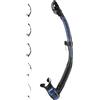 Cressi Itaca Ultra Snorkel, Aereatore Dry per Immersione Apnea e Snorkeling Unisex Adulto, Nero/Blu Metal