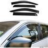 JHCHAN Deflettore Vento Deflettore Pioggia per Nissan Navara NP300 D23 2015-2024 4x4 Doppia Cabina Fumo Nero Deflettori d'Aria