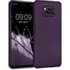 kwmobile Custodia Compatibile con Xiaomi Poco X3 NFC/Poco X3 Pro Cover - Back Case Morbida - Protezione in Silicone TPU Effetto Metallizzato bordeaux metallizzato