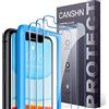 CANSHN [3 pezzi Pellicola Protettiva in Vetro Temperato per iPhone 11/ iPhone XR(6,1), con Supporto per il Posizionamento del Telaio, Antigraffio, Durezza 9H