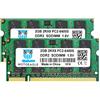 Motoeagle DDR2 800MHz PC2-6400S 2GB SODIMM, 4GB Kit (2GBx2) CL6 2Rx8 200-Pin PC2-6400 Memoria Laptop