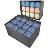 EASEVE 2 Pezzi Organizer Armadio Cassetti Scatole per Vestiti - 12 Celle Divisori per Armadio Interno, Contenitori per Armadio Salvaspazio per Jeans, Pantaloni, Maglione, Asciugamano, T-shirt