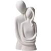 PIGPIGFLY Statua Coppia Che si Abbraccia,Statue Decorative,Decorazioni per Ufficio, Statuette Decorative Casa, Soggiorno Decorativo Moderno da Appoggiare, Scultura Astratta in Poliresina, Idea Regalo（Bianco）