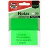 Fixo Note | Note adesive trasparenti | 50 note da 75 x 75 mm | in plastica | colore verde neon | riutilizzabili e impermeabili | perfette per libri scolastici e documenti d'ufficio
