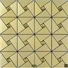 OCEANO 10pz Pannelli adesivi 3d decorativi parete muro carta da parati mattonelle mosaico piastrelle wallpaper casa cucina soggiorno camera da letto bagno PET 30x30cm (Geometrico Oro)