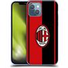 Head Case Designs Licenza Ufficiale AC Milan Rosso E Nero Stemma Custodia Cover in Morbido Gel Compatibile con Apple iPhone 13