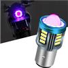 NHHEO BA20D H6 LED Faro Del Motociclo Lampadina Rosso Blu Angelo Occhio 25W 6000K con Faretto Super Bright Moto High Beam/Low Beam Bianco 4 Modalità Illuminazione Plug and Play 12V-80V 1PCS