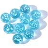 Generic 10 palline di vetro luminose, color crema, per giocare a flipper, biglie piccole, giocattoli rimbalzanti (celeste)