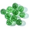 Generic 10 palline di vetro luminose, color crema, per giocare, flipper, bestiame, piccole biglie, giocattoli rimbalzanti (verde)